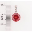 Кулон Xuping Родий Красный фианит, ø 9мм для цепочки до 5мм фото №2