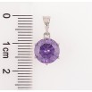 Кулон Xuping Родий Сиреневый фианит, ø 9мм для цепочки до 5мм фото №2
