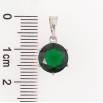 Кулон Xuping Родий Зеленый фианит, ø 9мм для цепочки до 5мм фото №2