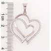 Кулон Xuping Родій «Сердечка з цирконієм» для ланцюжка до 7мм фото №2