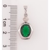 Кулон Xuping Родий Фигурная подвеска с зеленым фианитом для цепочки до 5мм фото №2