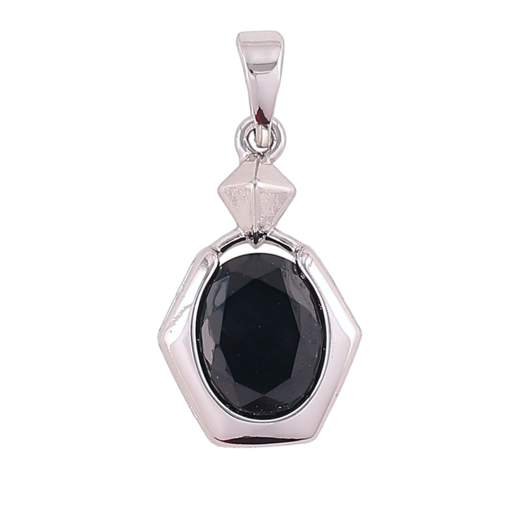 Кулон Xuping Родий Фигурная подвеска с черным фианитом для цепочки до 5мм фото №4