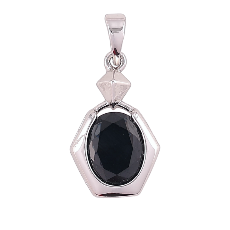 Кулон Xuping Родий Фигурная подвеска с черным фианитом для цепочки до 5мм фото №4