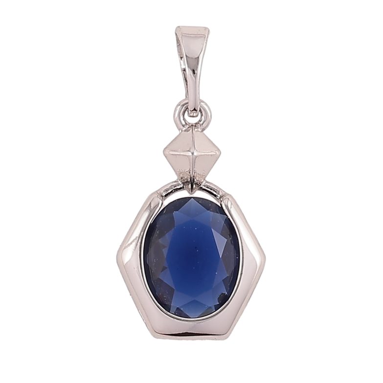 Кулон Xuping Родий Фигурная подвеска с синим фианитом для цепочки до 5мм фото №1