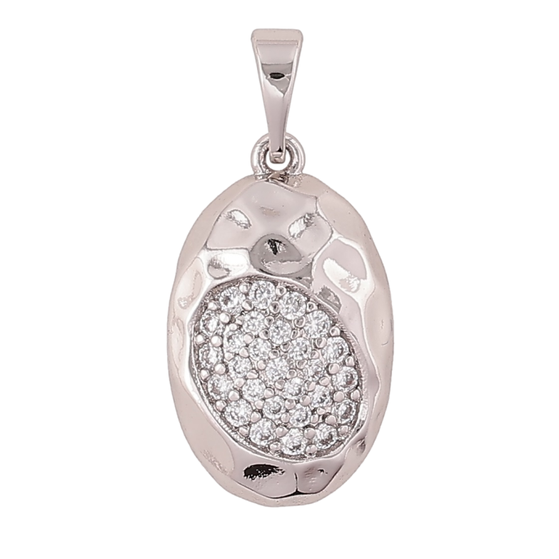 Кулон Xuping Родій «Овал з інкрустацією цирконієм» для ланцюжка до 5мм фото №15