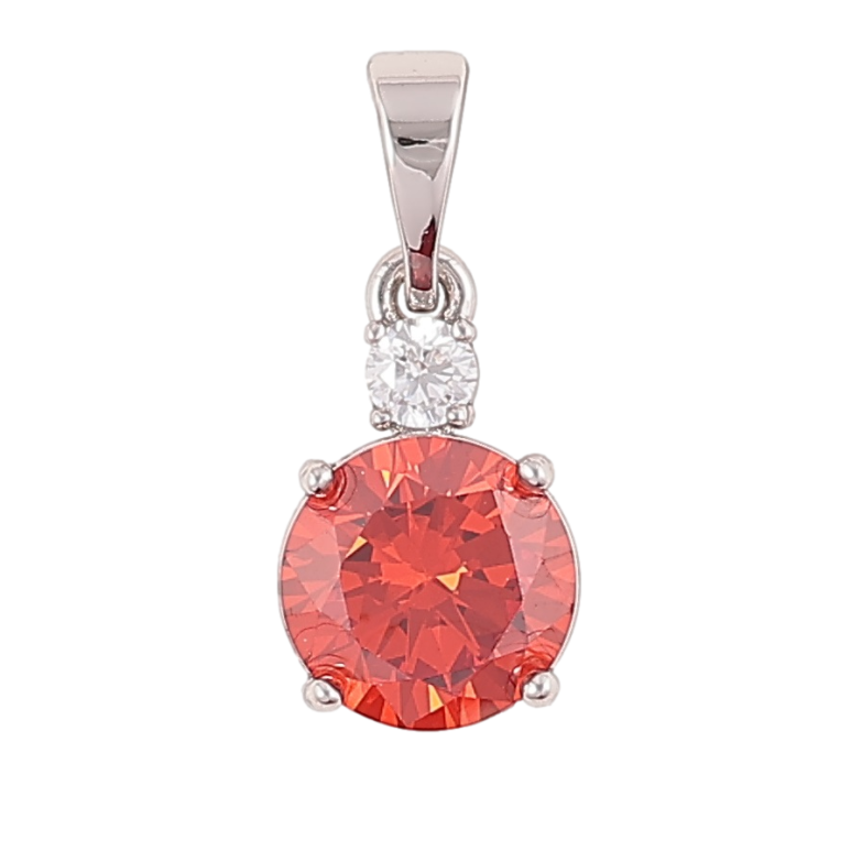 Кулон Xuping Родий Алый фианит с цирконием для цепочки до 5мм фото №7