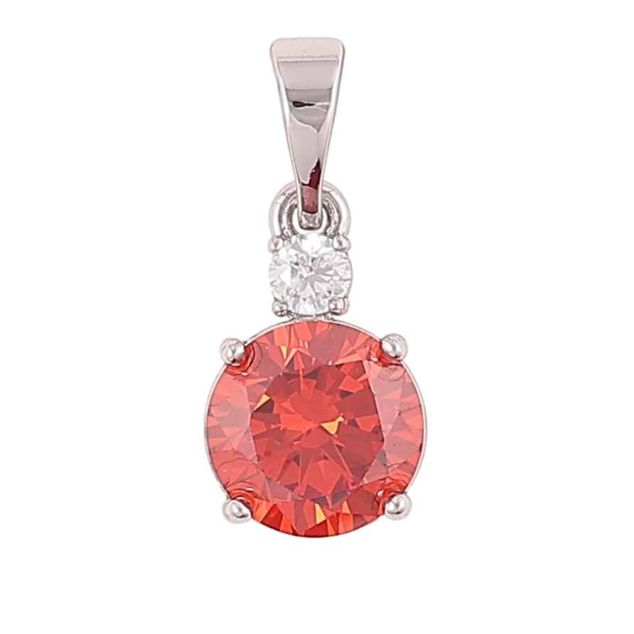 Кулон Xuping Родій «Червоний фіаніт з цирконієм» для ланцюжка до 5мм фото №1