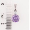 Кулон Xuping Родий Сиреневый фианит с цирконием для цепочки до 5мм фото №2