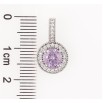 Кулон Xuping Родий Сиреневый фианит в обрамлении циркония, ø 10мм для цепочки до 4мм фото №2