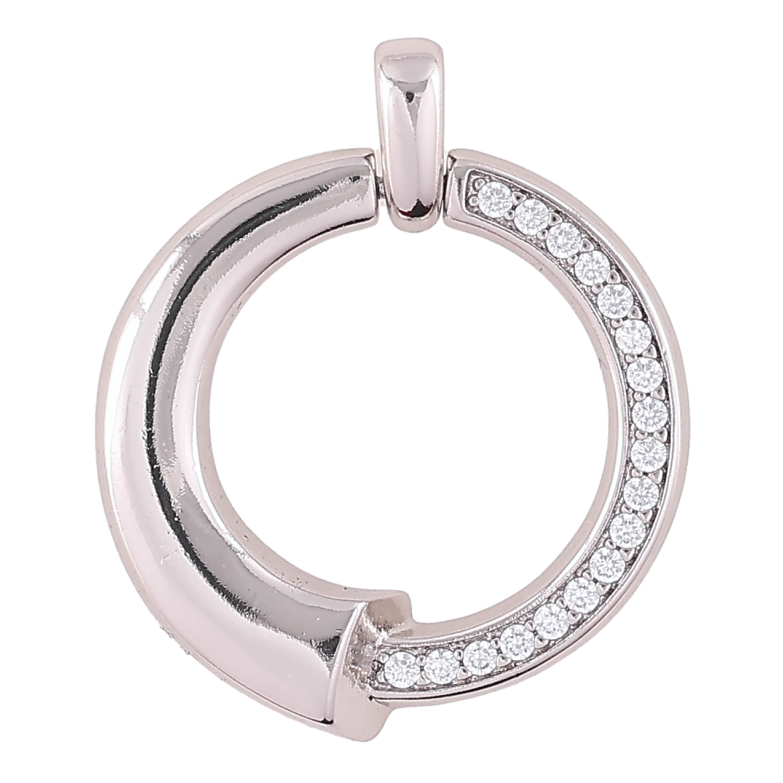 Кулон Xuping Родій «Декоративне колечко з цирконієм» для ланцюжка до 3мм фото №1