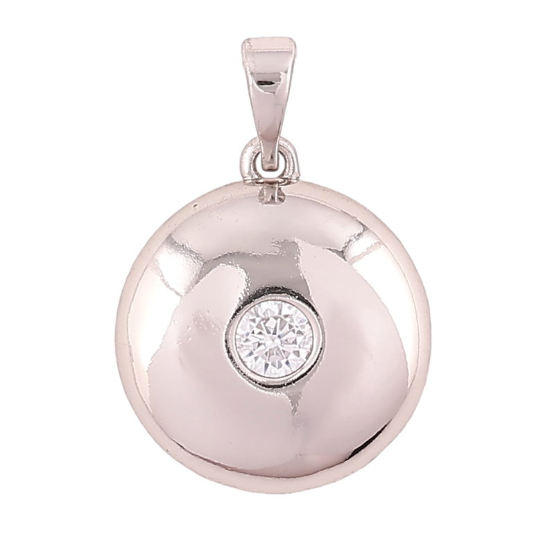 Кулон Xuping Родій «Колечко з цирконієм» для ланцюжка до 5мм фото №1