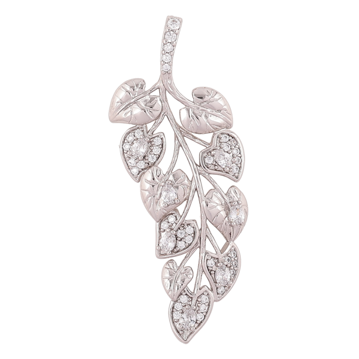 Кулон Xuping Родий Веточка с цирконием для цепочки до 4мм фото №2