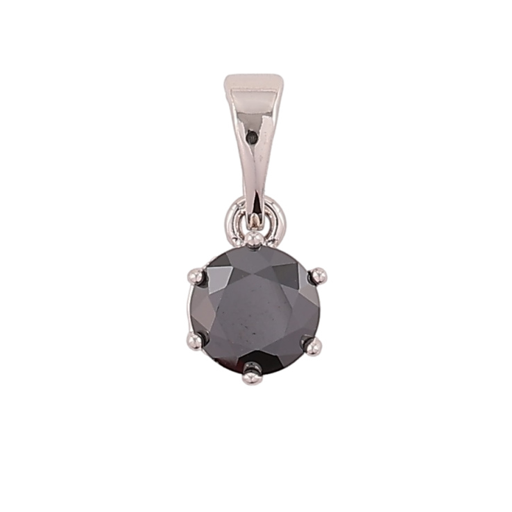 Кулон Xuping Родий Черный фианит, ø 6мм для цепочки до 5мм фото №18