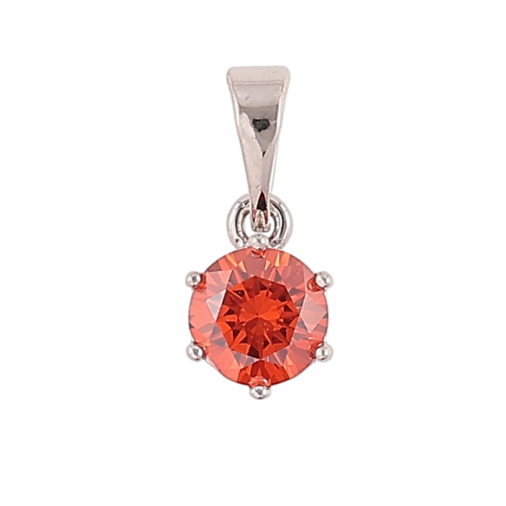 Кулон Xuping Родій «Червоний фіаніт, ø 6мм» для ланцюжка до 5мм фото №4