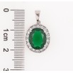 Кулон Xuping Родій «Зелений фіаніт в обрамленні цирконію» для ланцюжка до 5мм фото №2