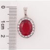 Кулон Xuping Родій «Червоний фіаніт в обрамленні цирконію» для ланцюжка до 5мм фото №2