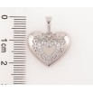 Кулон Xuping Родий Сердечко с резным узором и цирконием для цепочки до 6мм фото №2