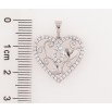 Кулон Xuping Родій «Сердечко з візерунком і цирконієм» для ланцюжка до 5мм фото №2