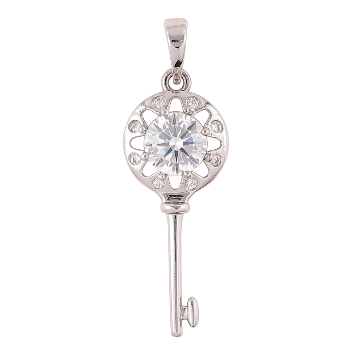 Кулон Xuping Родій «Ключик з цирконієм» для ланцюжка до 6мм фото №21