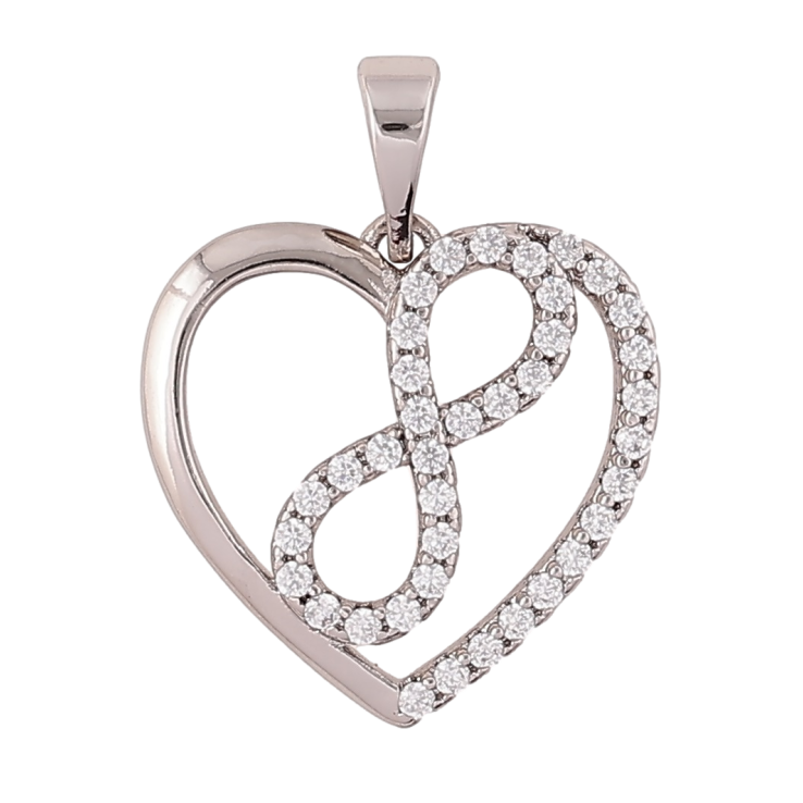 Кулон Xuping Родій «Сердечко з нескінченністю» для ланцюжка до 5мм фото №17