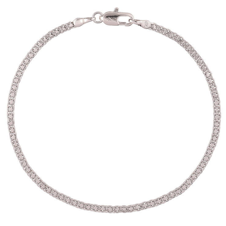 Браслет Xuping Родий Цепочка плетение Итальянский Бисмарк размер 19см х 2мм фото №23