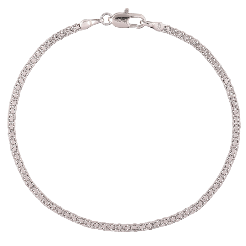 Браслет Xuping Родій «Ланцюжок плетіння Італійський Бісмарк» розмір 19см х 2мм фото №1