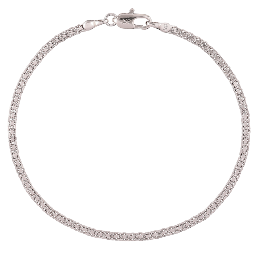 Браслет Xuping Родій «Ланцюжок плетіння Італійський Бісмарк» розмір 19см х 2мм фото №1