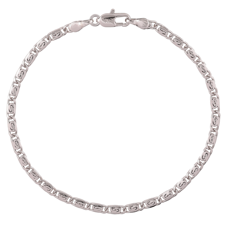 Браслет Xuping Родий Цепочка плетение Улитка размер 18.5см х 3мм фото №17