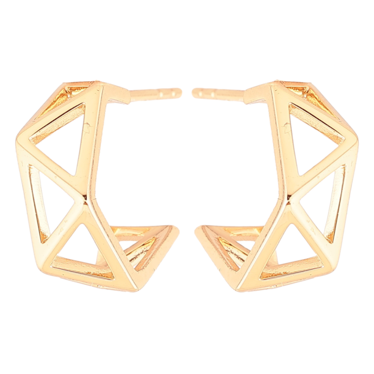 Сережки Xuping QQMM Позолота 18K пусети «Фігурні дуги» фото №13