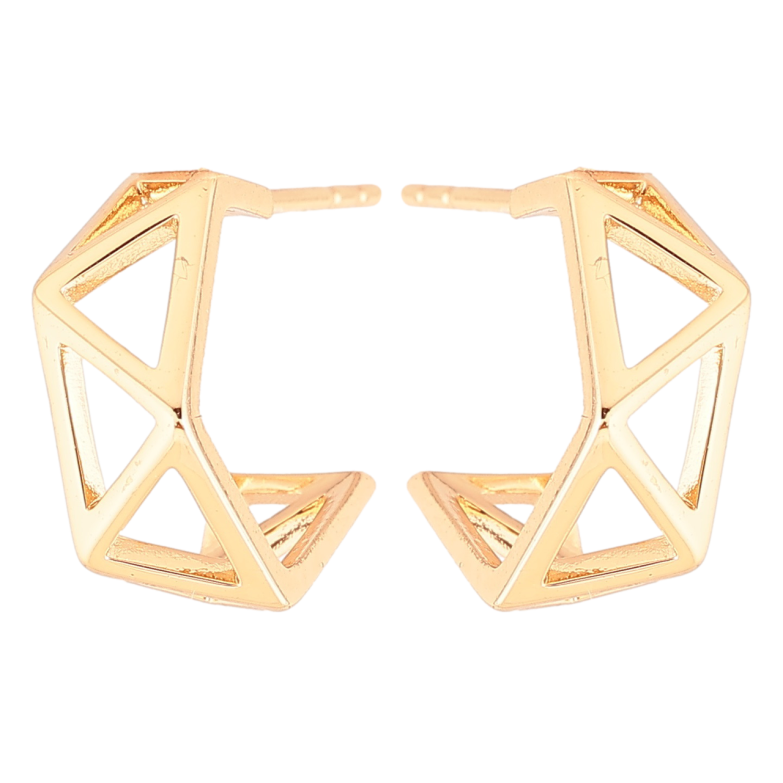 Серьги Xuping QQMM Позолота 18K пусеты Фигурные дуги фото №1