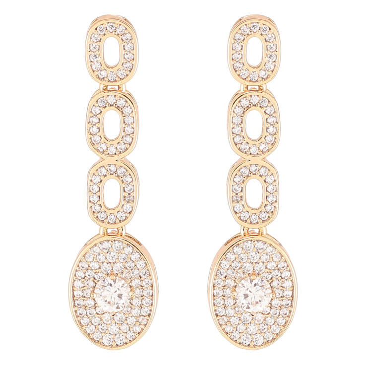 Сережки Xuping QQMM Позолота 18K пусети «Підвіски з інкрустацією цирконієм» фото №25