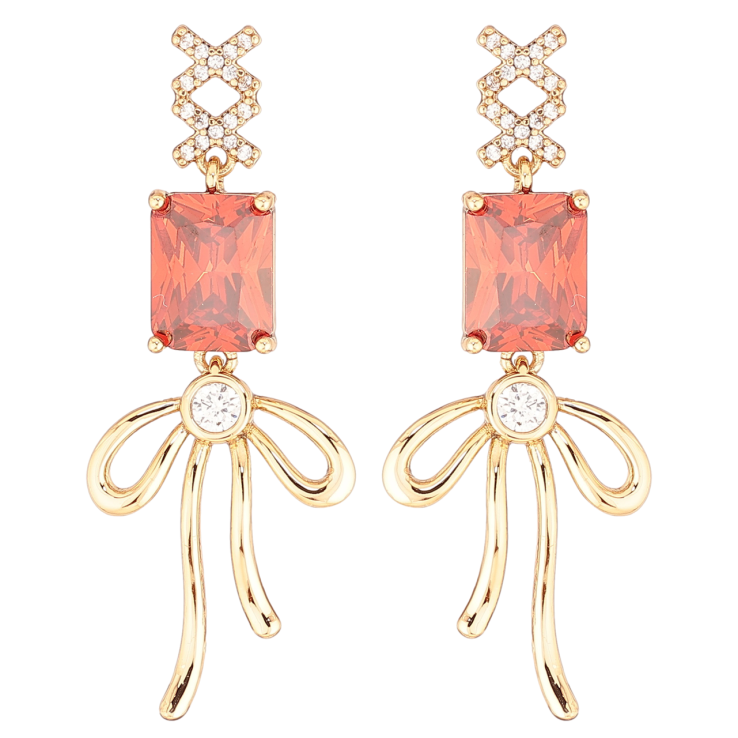 Сережки Xuping QQMM Позолота 18K пусети «Підвіски з червоними фіанітами та бантами» фото №18 Сережки Xuping QQMM Позолота 18K пусети «Підвіски з червоними фіанітами та бантами» фото №18