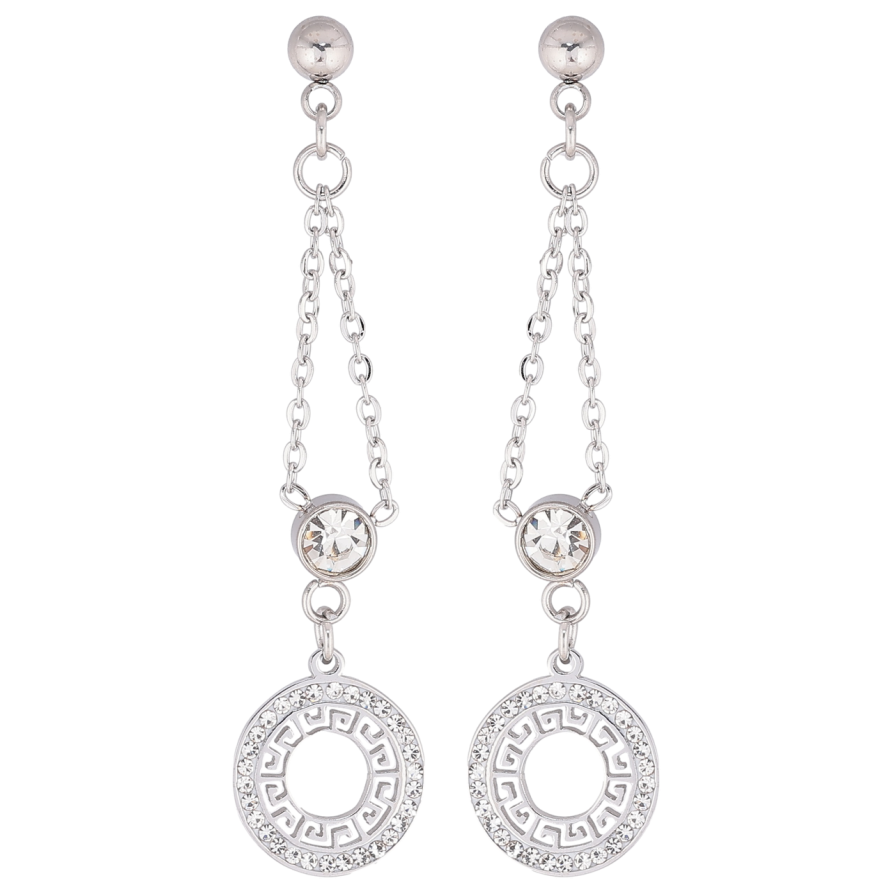 Серьги Xuping TTM Stainless Steel цвет Родий пусеты Декоративные подвески фото №1