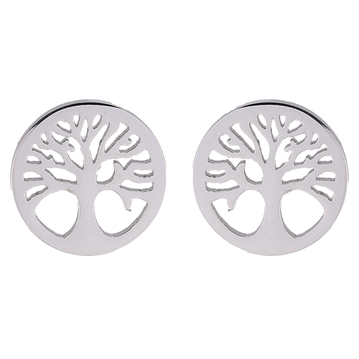 Серьги Xuping TTM Stainless Steel цвет Родий пусеты Дерево фото №18