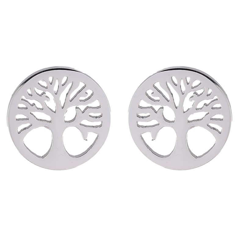 Серьги Xuping TTM Stainless Steel цвет Родий пусеты Дерево фото №1