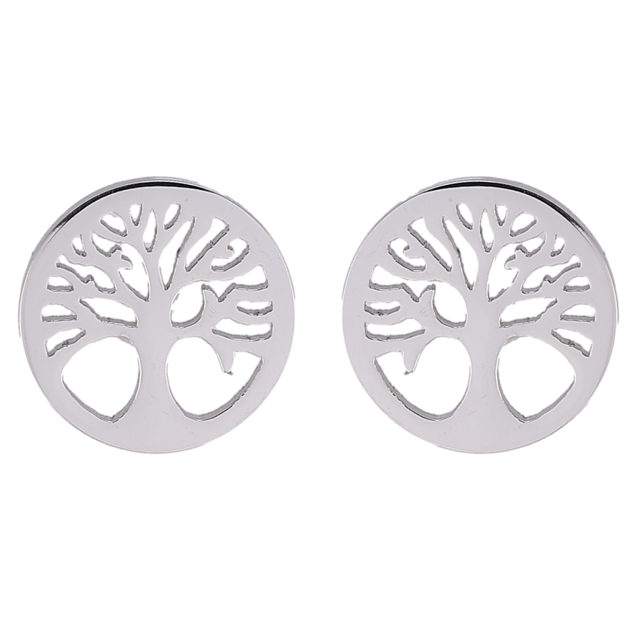 Серьги Xuping TTM Stainless Steel цвет Родий пусеты Дерево фото №1