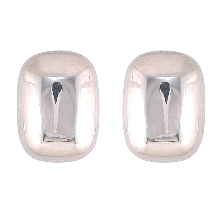 Серьги Xuping TTM Stainless Steel цвет Родий пусеты Объемные прямоугольники 11х15мм фото №10