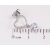 Серьги Xuping TTM Stainless Steel цвет Родий пусеты Сердечки с кристаллами фото №2