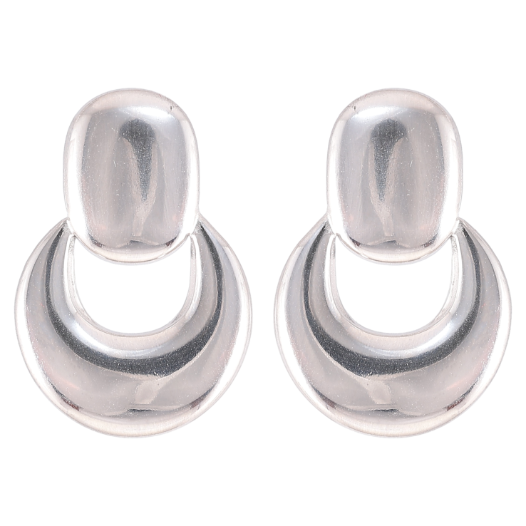 Серьги Xuping TTM Stainless Steel цвет Родий пусеты Декоративные фото №6