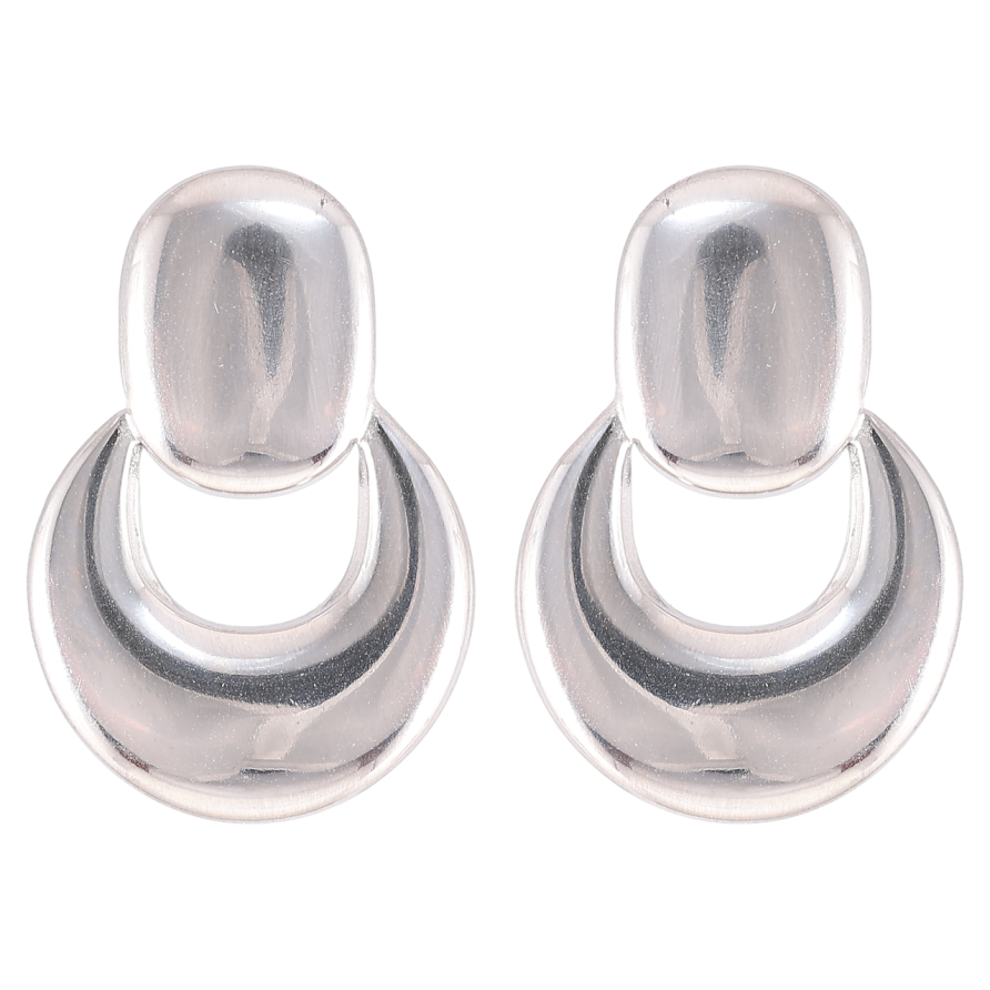 Серьги Xuping TTM Stainless Steel цвет Родий пусеты Декоративные фото №1