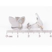 Серьги Xuping TTM Stainless Steel цвет Родий пусеты Бабочки с перламутровыми вставками фото №2