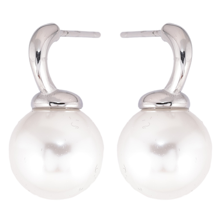 Серьги Xuping TTM Stainless Steel цвет Родий пусеты Жемчужины фото №17