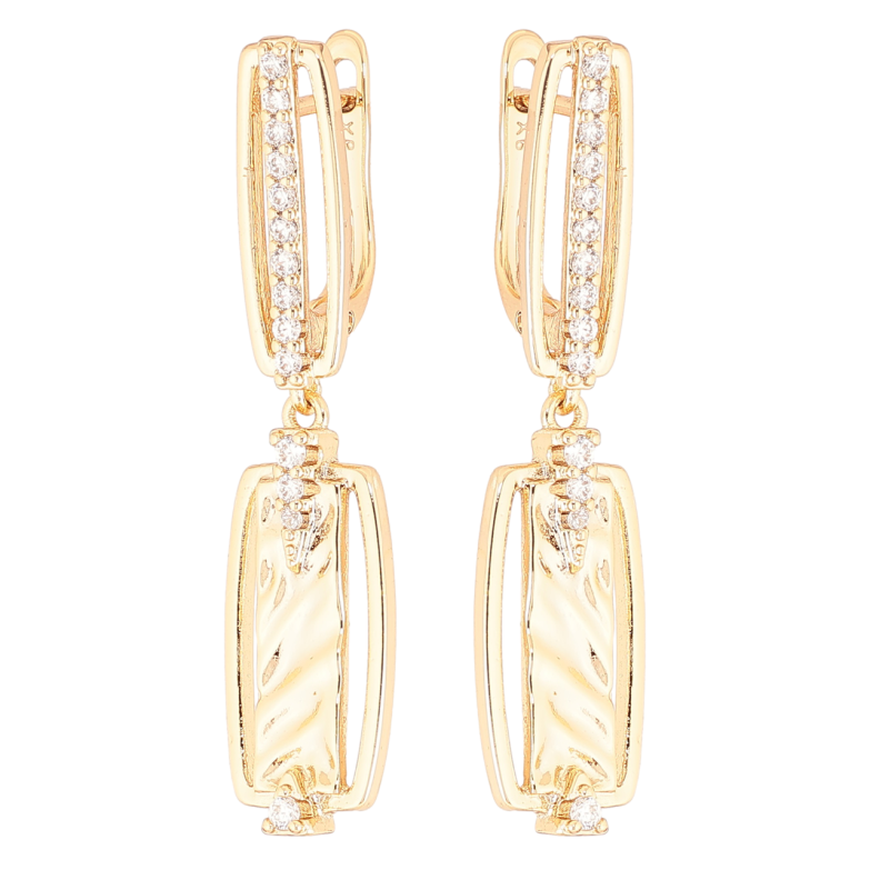 Серьги Xuping Позолота 18K английский замок Декоративные подвески с цирконием фото №8