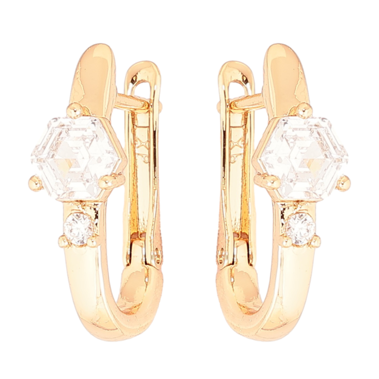 Серьги Xuping Позолота 18K английский замок Вставки кристаллов фото №6