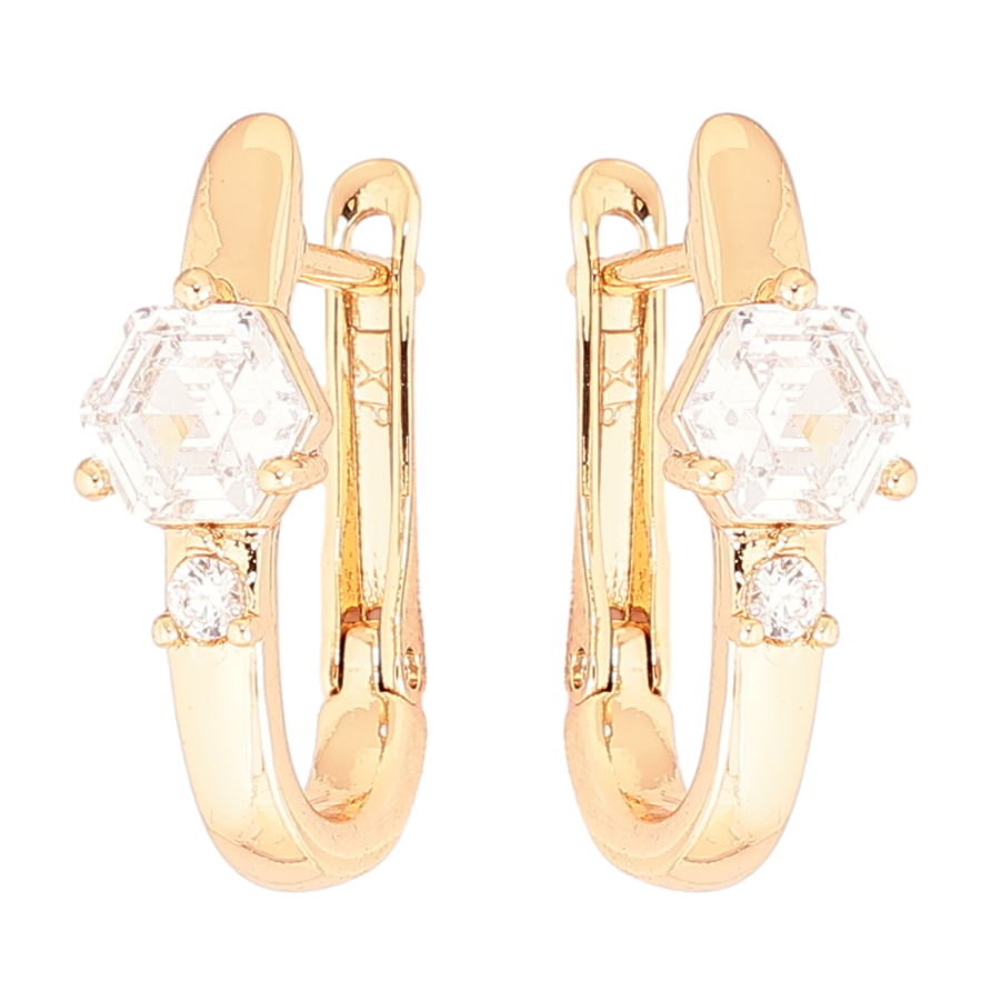 Серьги Xuping Позолота 18K английский замок Вставки кристаллов фото №1