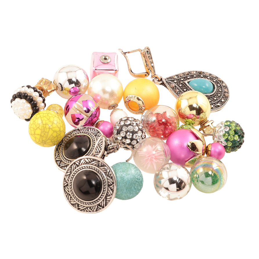 Сережки біжутерія. БІЖУТЕРНИЙ ЛОМ ціна за 150 г. ДИВІТЬСЯ ОПИС! фото №1