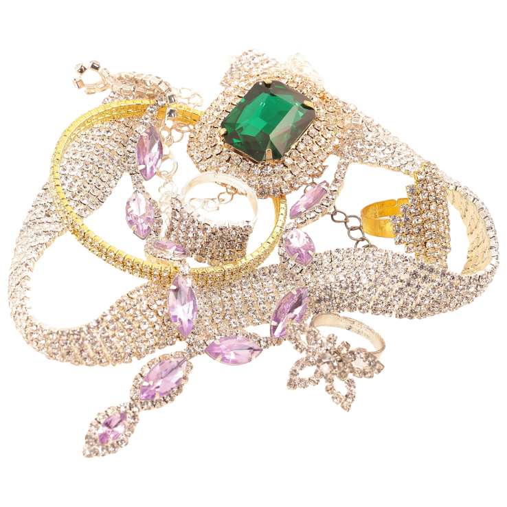 Прикраси зі страз. Різні. БІЖУТЕРНИЙ ЛОМ ціна за 150 г. ДИВІТЬСЯ ОПИС! фото №14