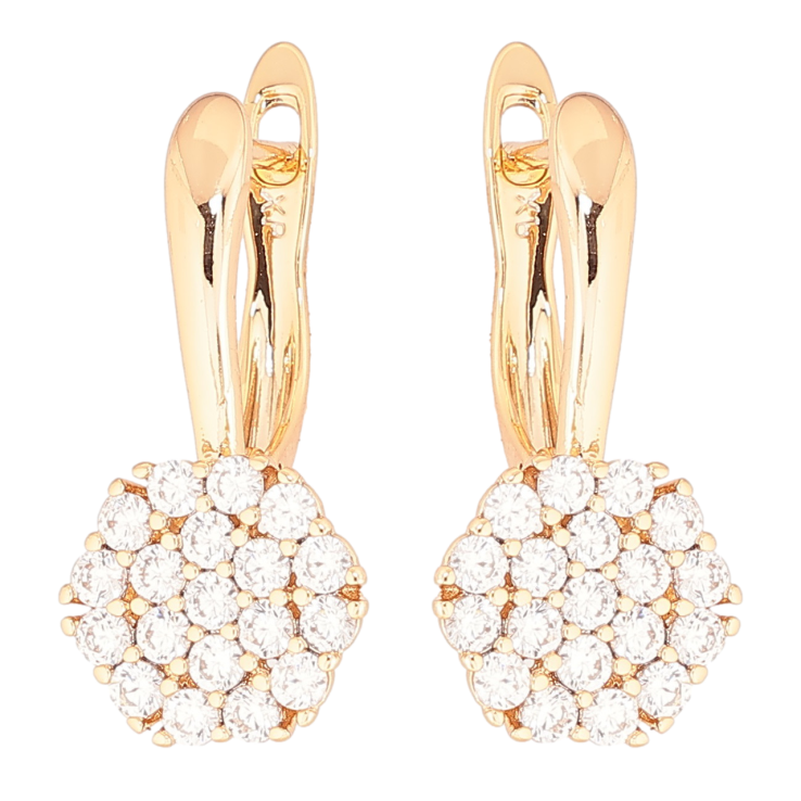 Серьги Xuping Позолота 18K английский замок Инкрустация цирконием фото №17