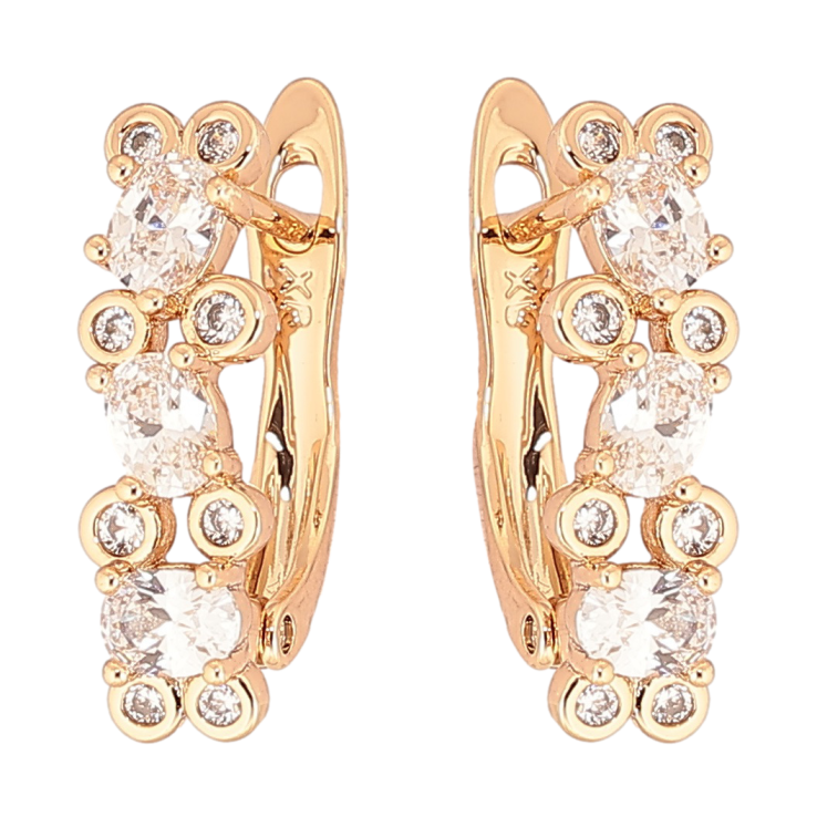 Серьги Xuping Позолота 18K английский замок Инкрустация цирконием фото №18