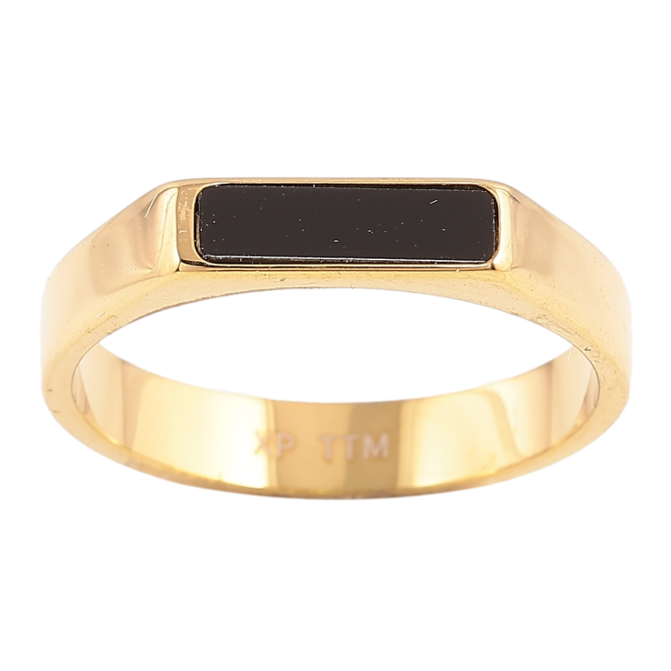Кольцо Xuping TTM Stainless Steel Цвет 14К Черная вставка фото №22